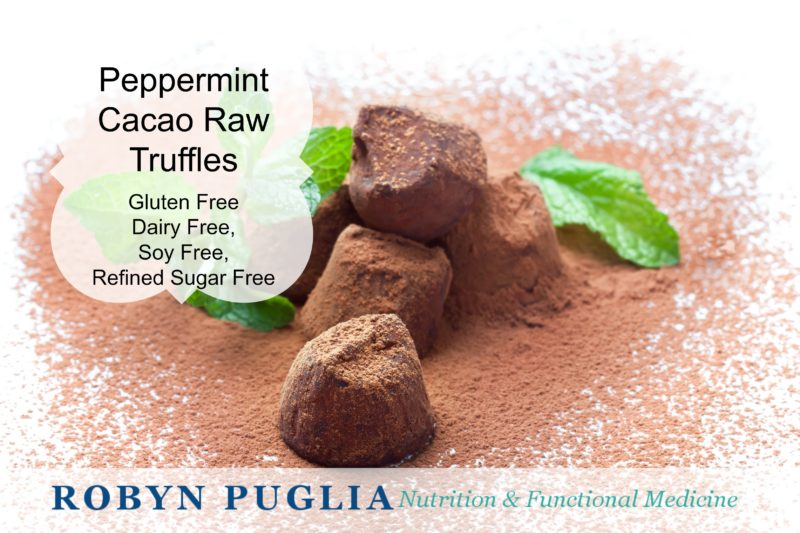 Peppermint Cacao Truffles